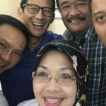 Wefie Ahok Agus Harimurti
